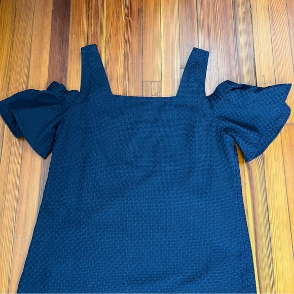 J. Crew Cold Shoulder Dress Navy Blue SZ M - Picture 12 of 16